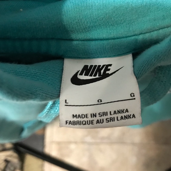 Teal Nike pull over hoodie - Picture 3 of 3